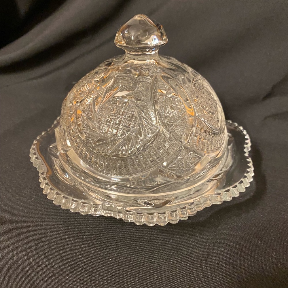 Vintage LE Smith Glass Dome Dish